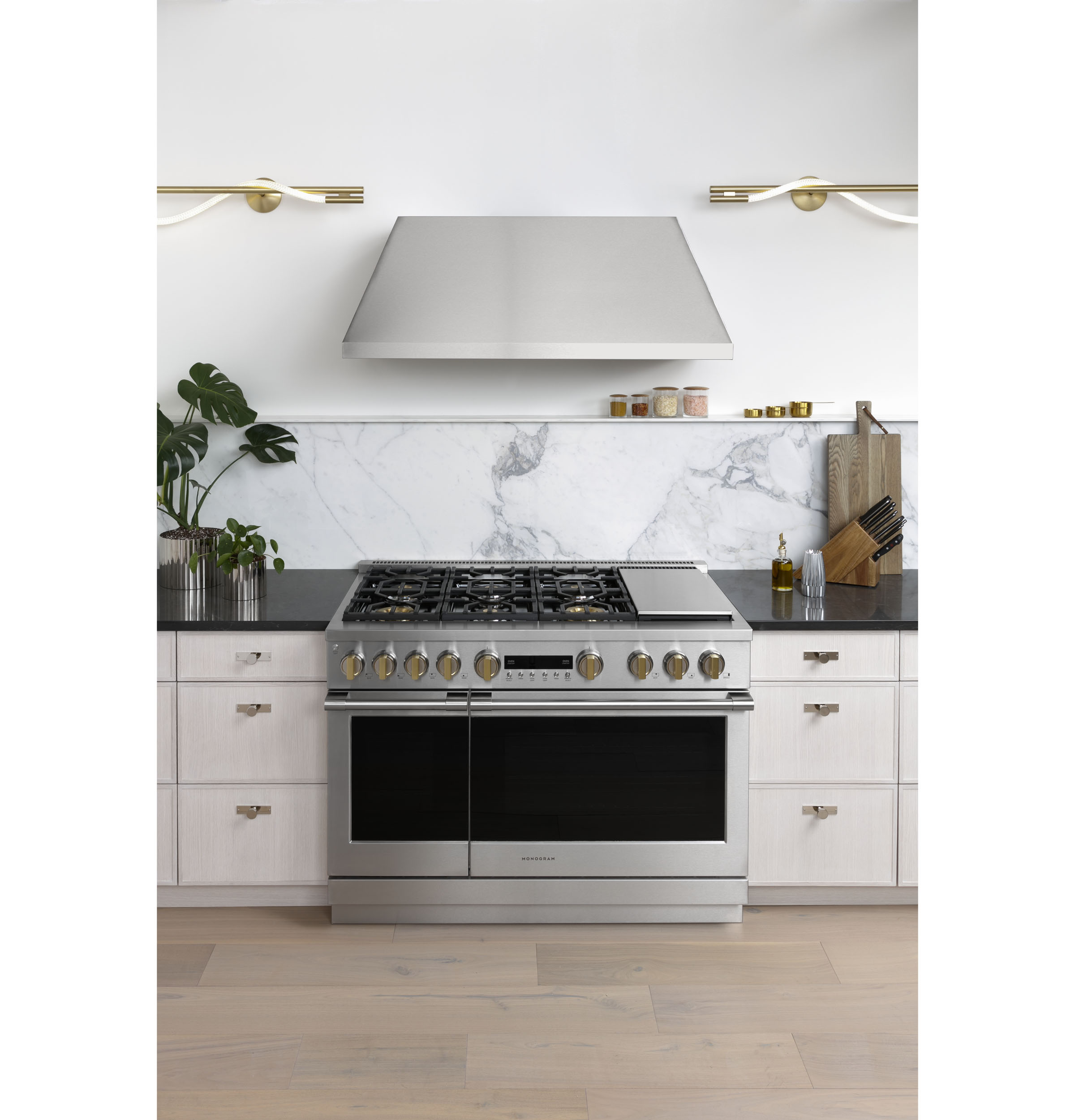 Monogram 48" Dual-Fuel Professional Range with 6 Burners and Griddle ZDP486NDTSS