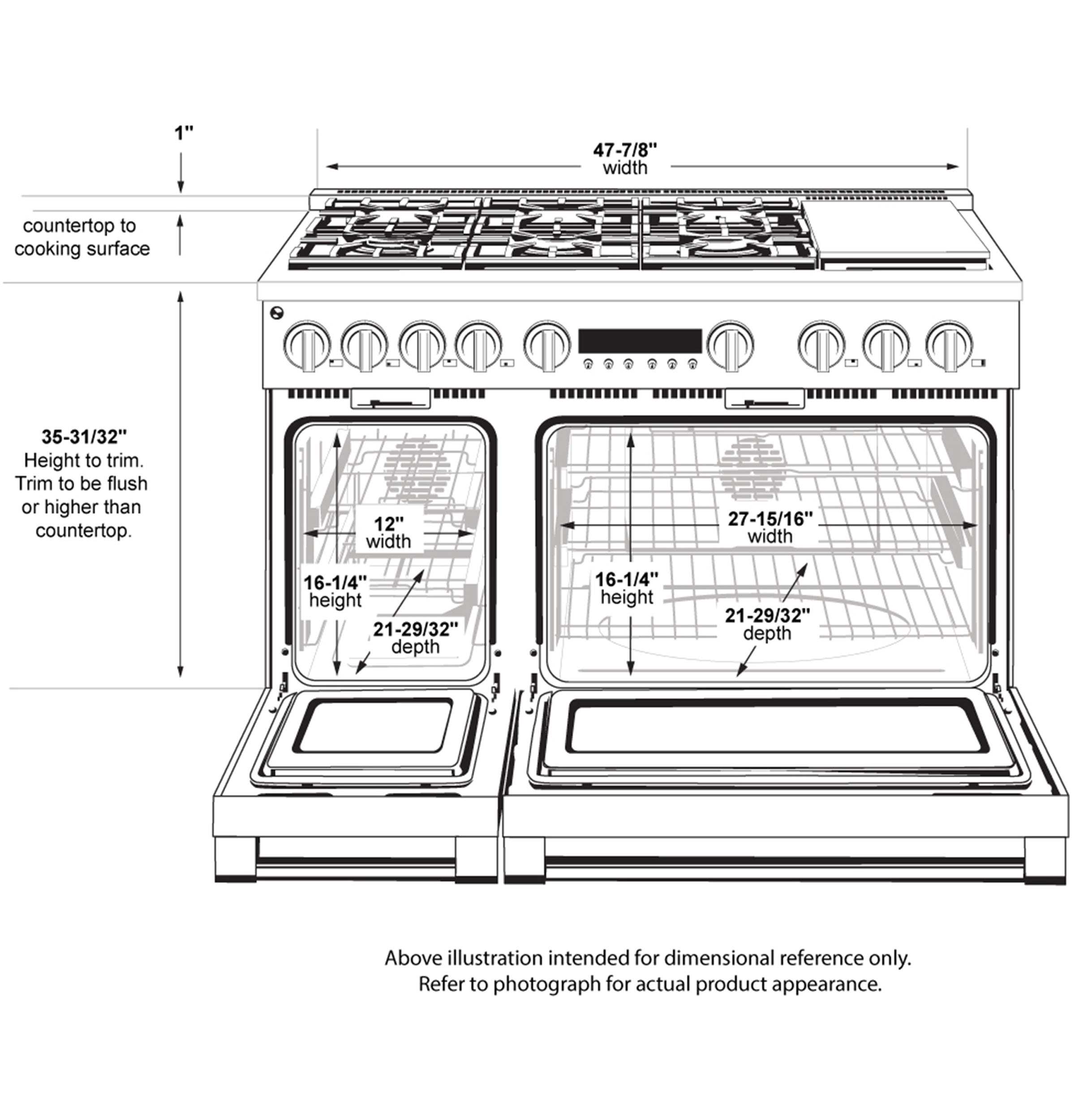 Monogram 48" Dual-Fuel Professional Range with 6 Burners and Griddle ZDP486NDTSS