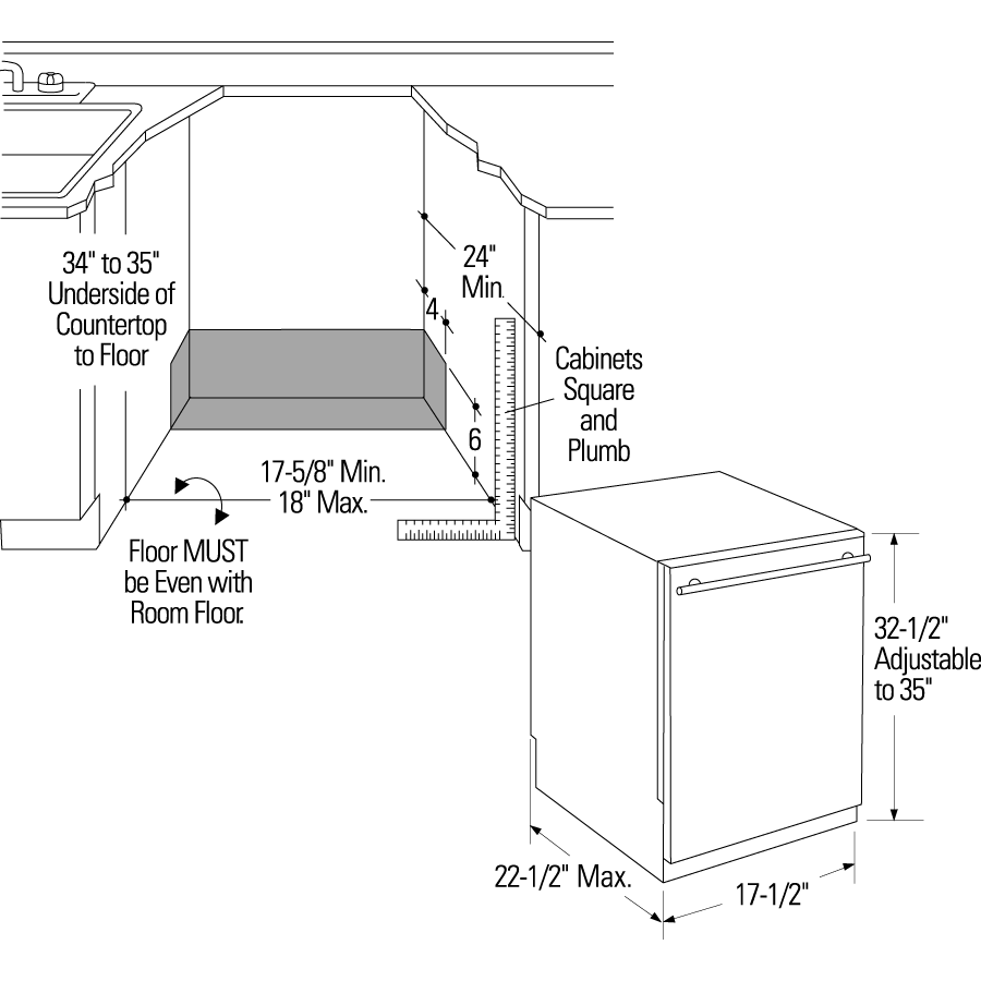 Monogram 18" Panel-Ready Dishwasher ZDT165SILII
