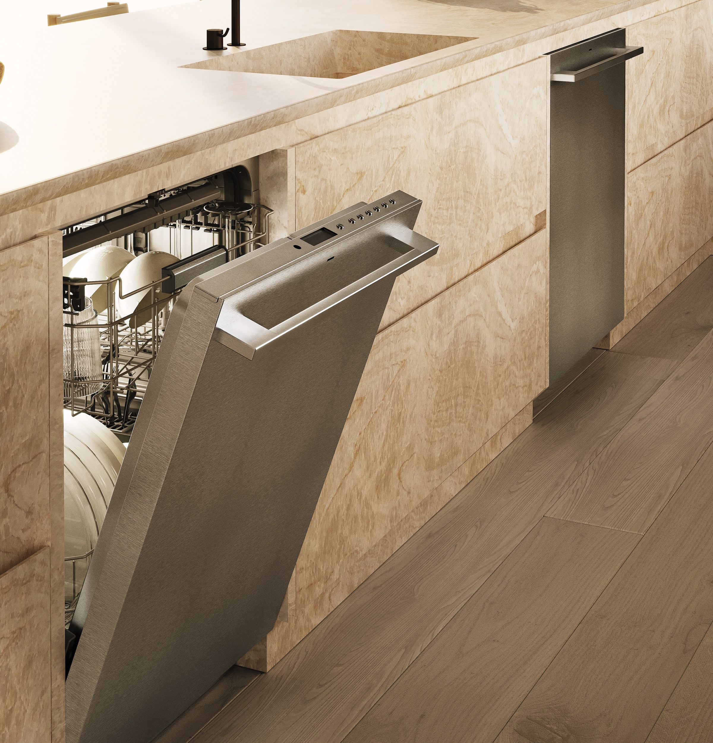 Monogram 24" Minimalist Fully Integrated Dishwasher ZDT985SSNSS