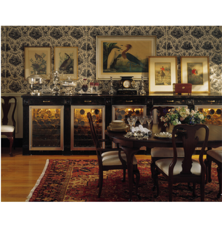 GE Monogram® White Wine Chiller with 7 Full-Width Shelves and Adjustable Temperature-Control ZDW24AWW