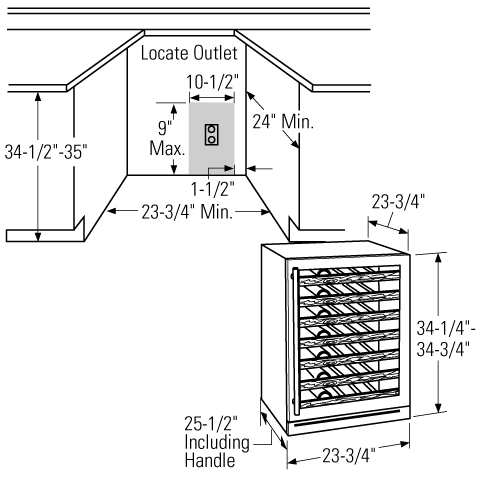 GE Monogram® Stainless Steel Wine Chiller ZDWC240NBS