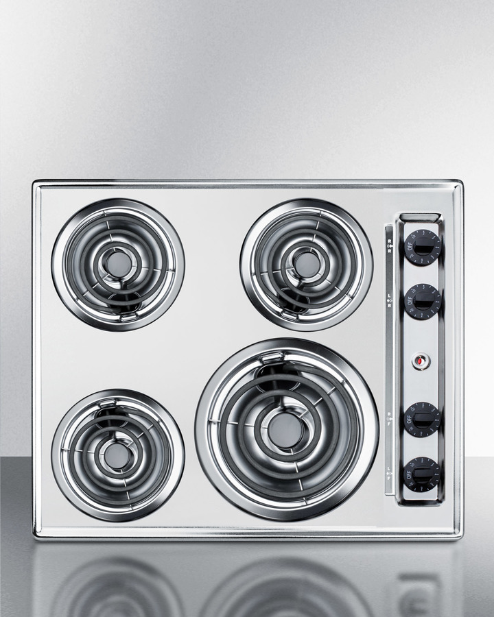 24" Wide 230V 4-Burner Coil Cooktop ZEL03