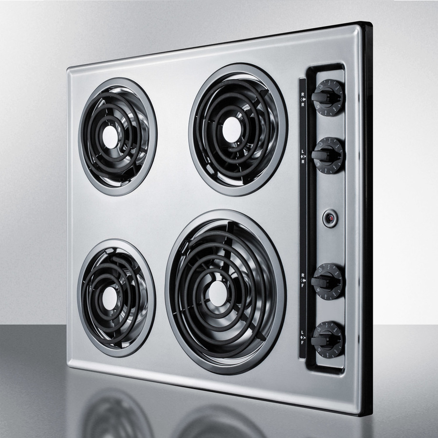 24" Wide 230V 4-Burner Coil Cooktop ZEL03
