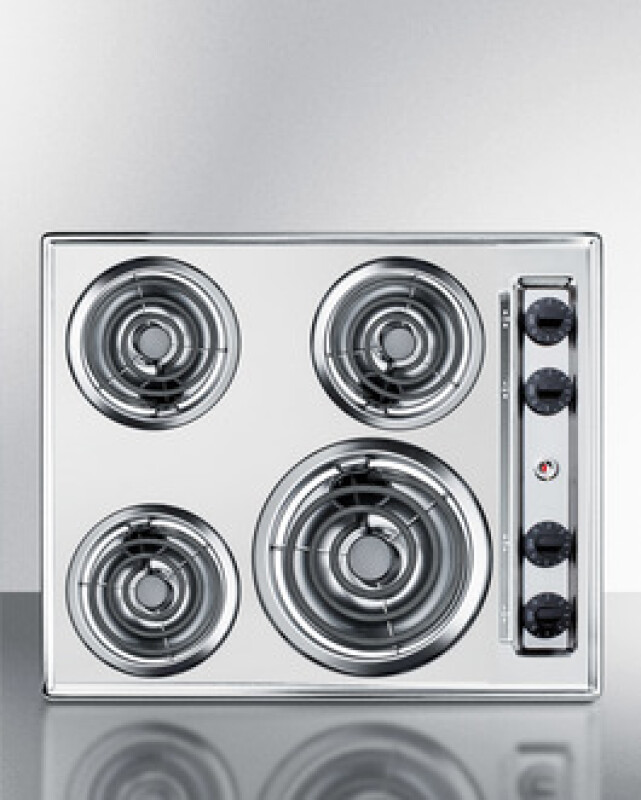 24" Wide 230V 4-Burner Coil Cooktop ZEL03