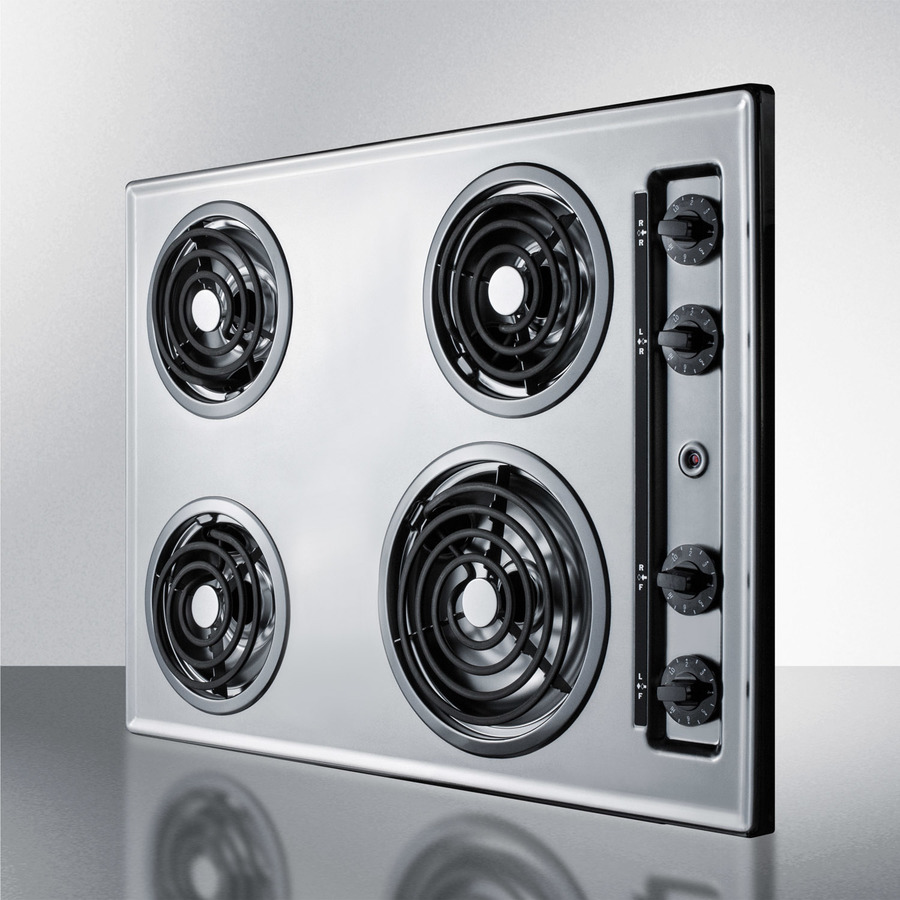 30" Wide 230V 4-Burner Coil Cooktop ZEL05