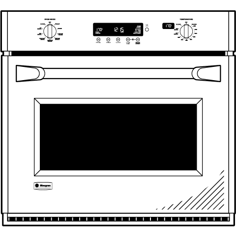 GE Monogram® 30" Professional Electronic Convection Single Wall Oven ZET1PMSS