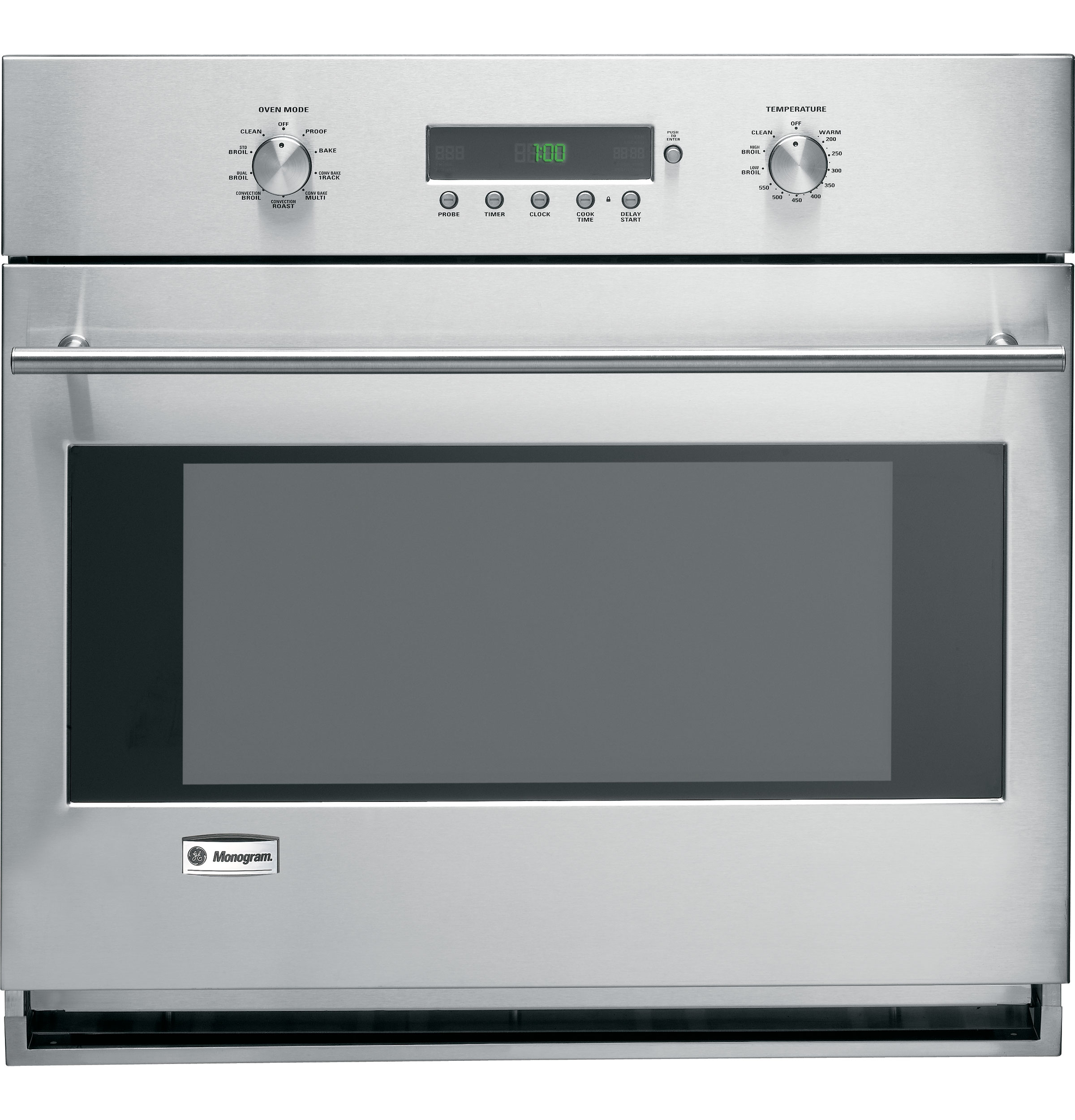 GE Monogram® 30" Built-In Electronic Convection Single Wall Oven ZET1SMSS