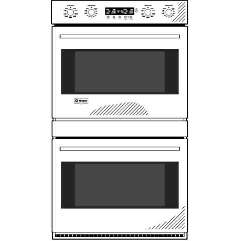GE Monogram® 30" Built-In Electronic Convection Double Wall Oven ZET2SMSS