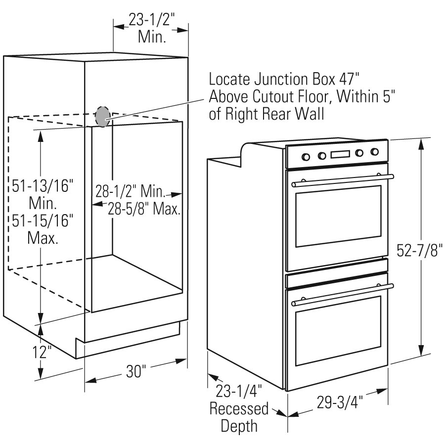 GE Monogram® 30" Built-In Electronic Convection Double Wall Oven ZET2SMSS