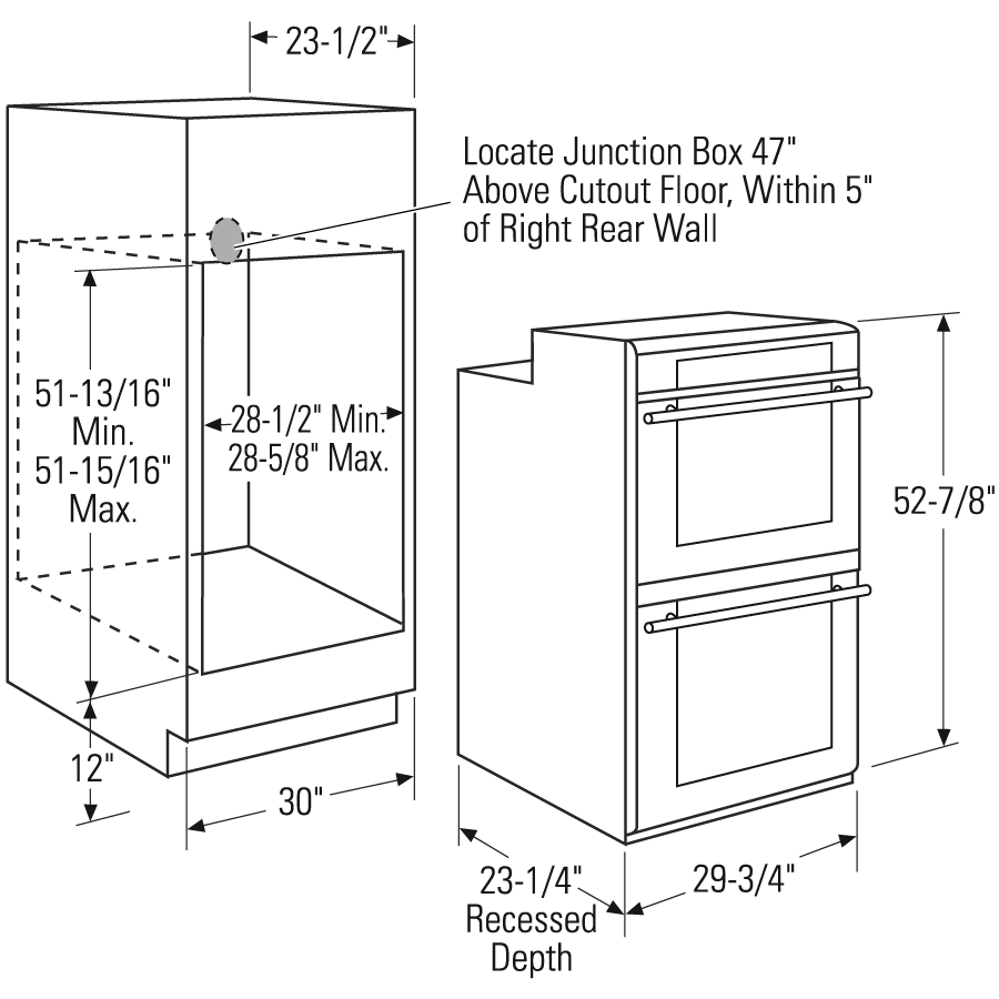 GE Monogram® 30" Built-In Electric Double Oven ZET958SMSS