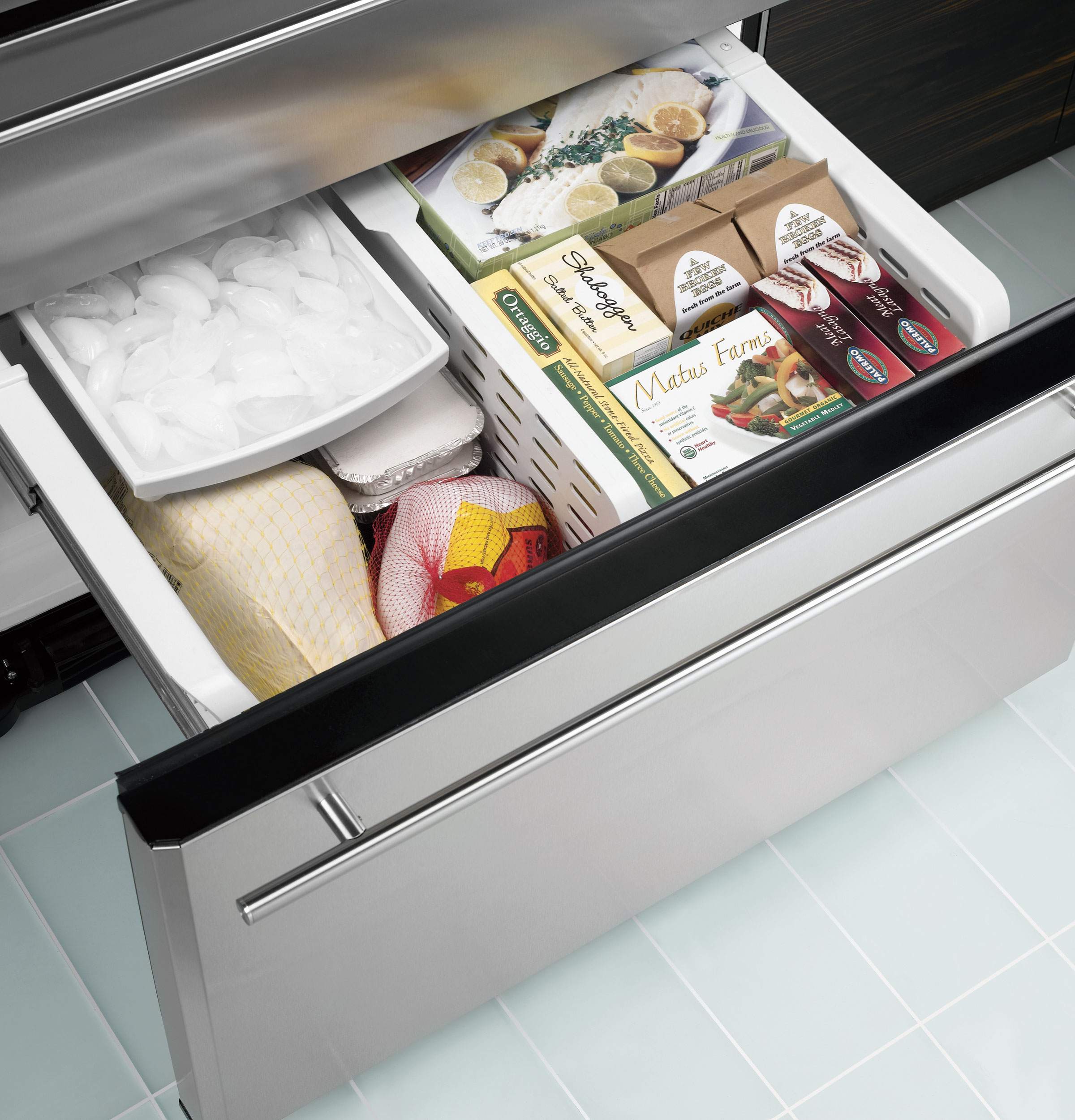 GE Monogram® 20.6 Cu. Ft. French-Door Two Drawer Free-Standing Refrigerator ZFGB21HZSS