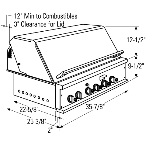 GE 36" Outdoor Cooking Center with 3 Grill Burners, Rotisserie, Smoker and Rack ZGG36L31CSS