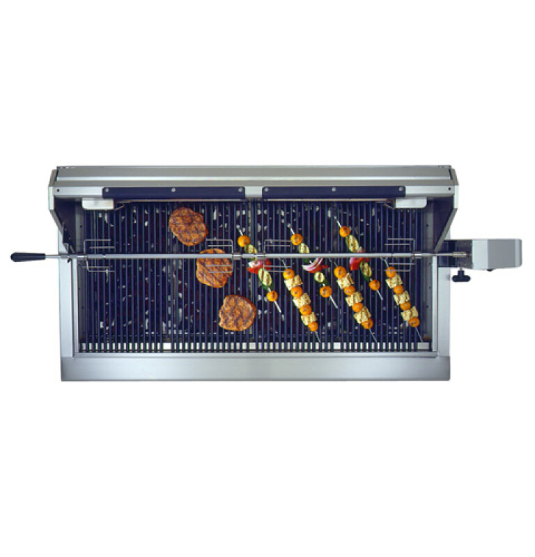 GE 48" Outdoor Cooking Center with 4 Grill Burners, 2 Rotisseries, Smoker and Rack (Natural Gas) ZGG48N42CSS