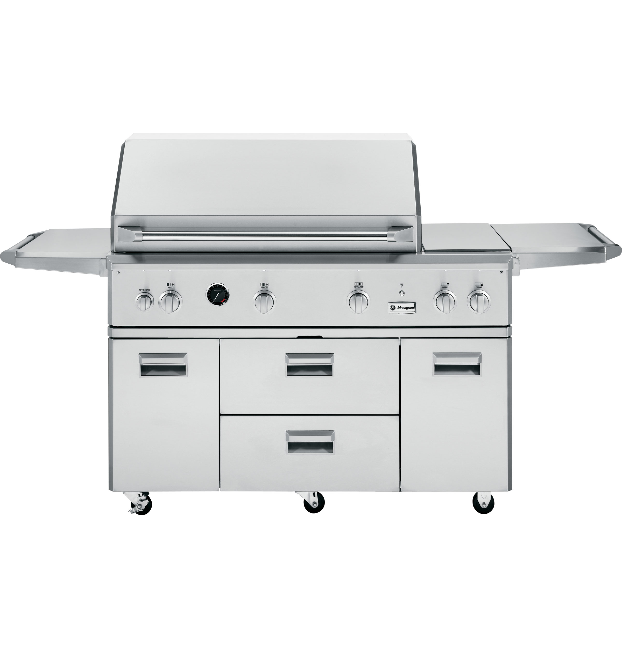 GE 54" Outdoor Cooking Center with Integrated Side Burners ZGG542LCPSS