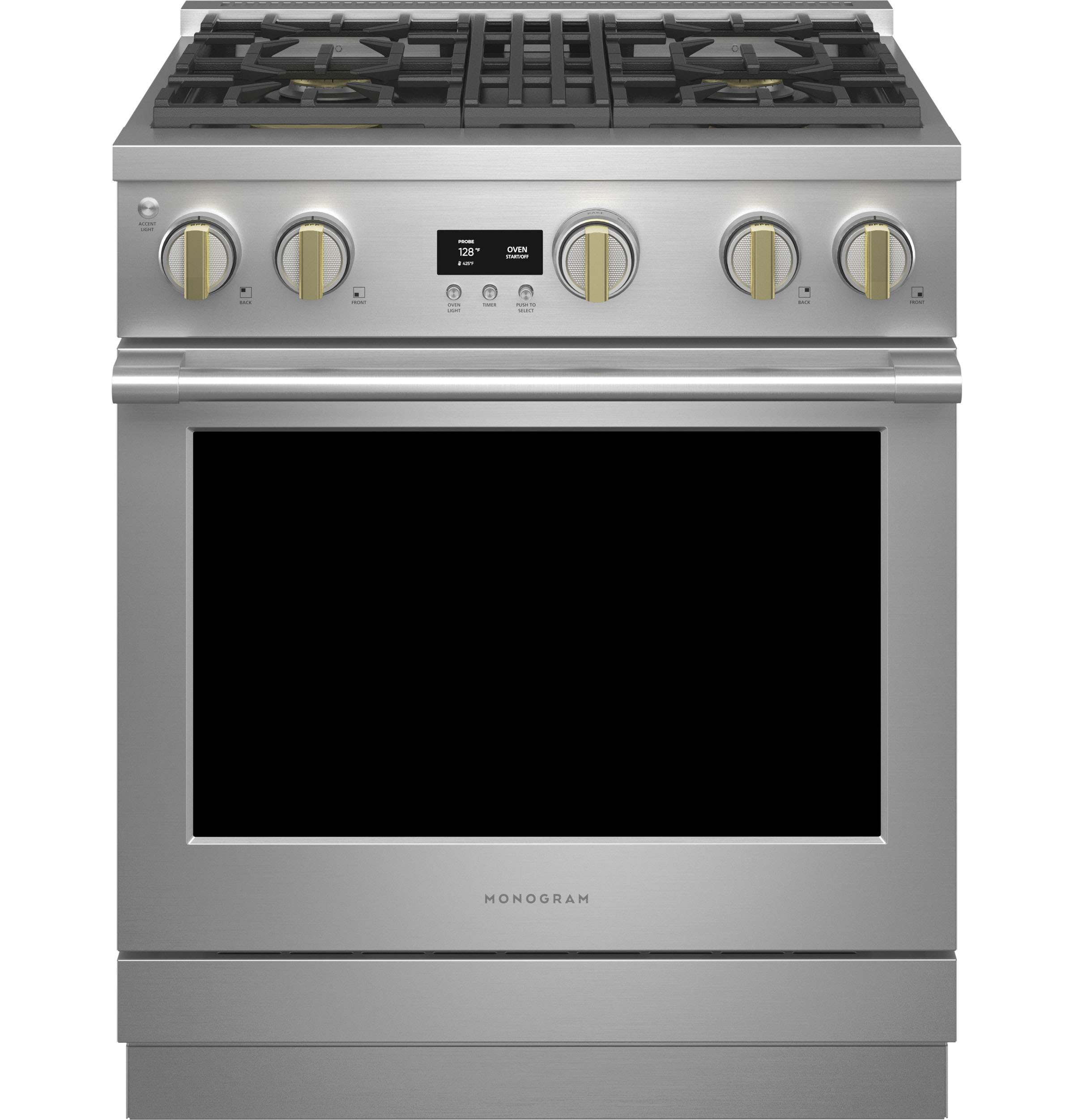 Monogram Monogram 30" All Gas Professional Range with 4 Burners Stainless Steel ZGP304NTSS Picture 1