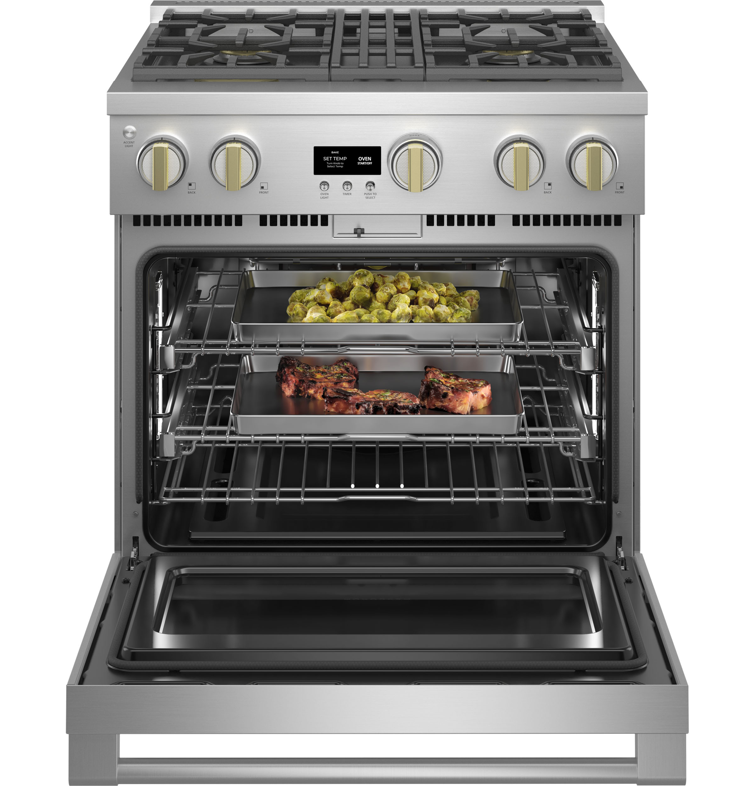 Monogram 30" All Gas Professional Range with 4 Burners ZGP304NTSS