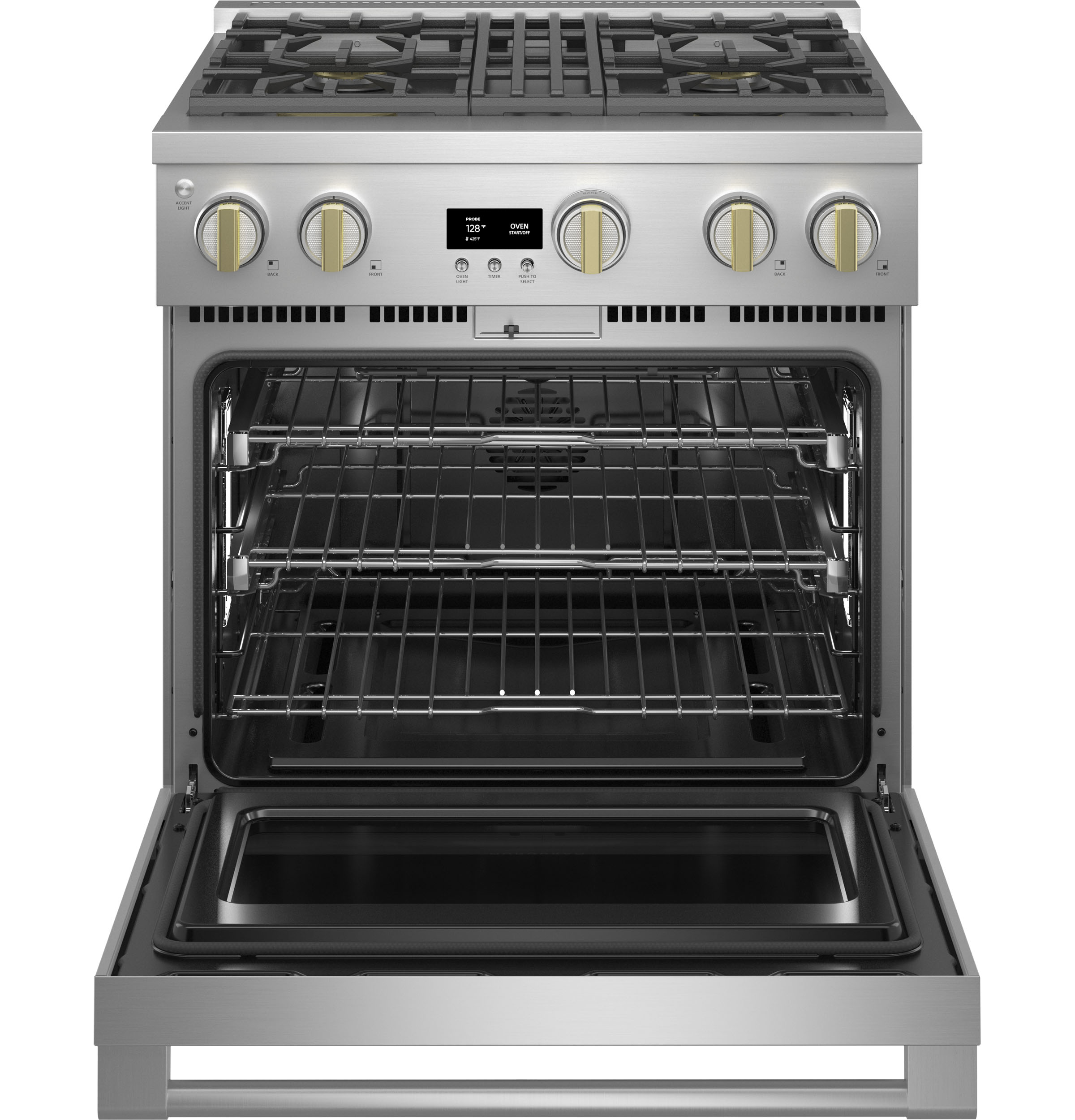 Monogram 30" All Gas Professional Range with 4 Burners ZGP304NTSS