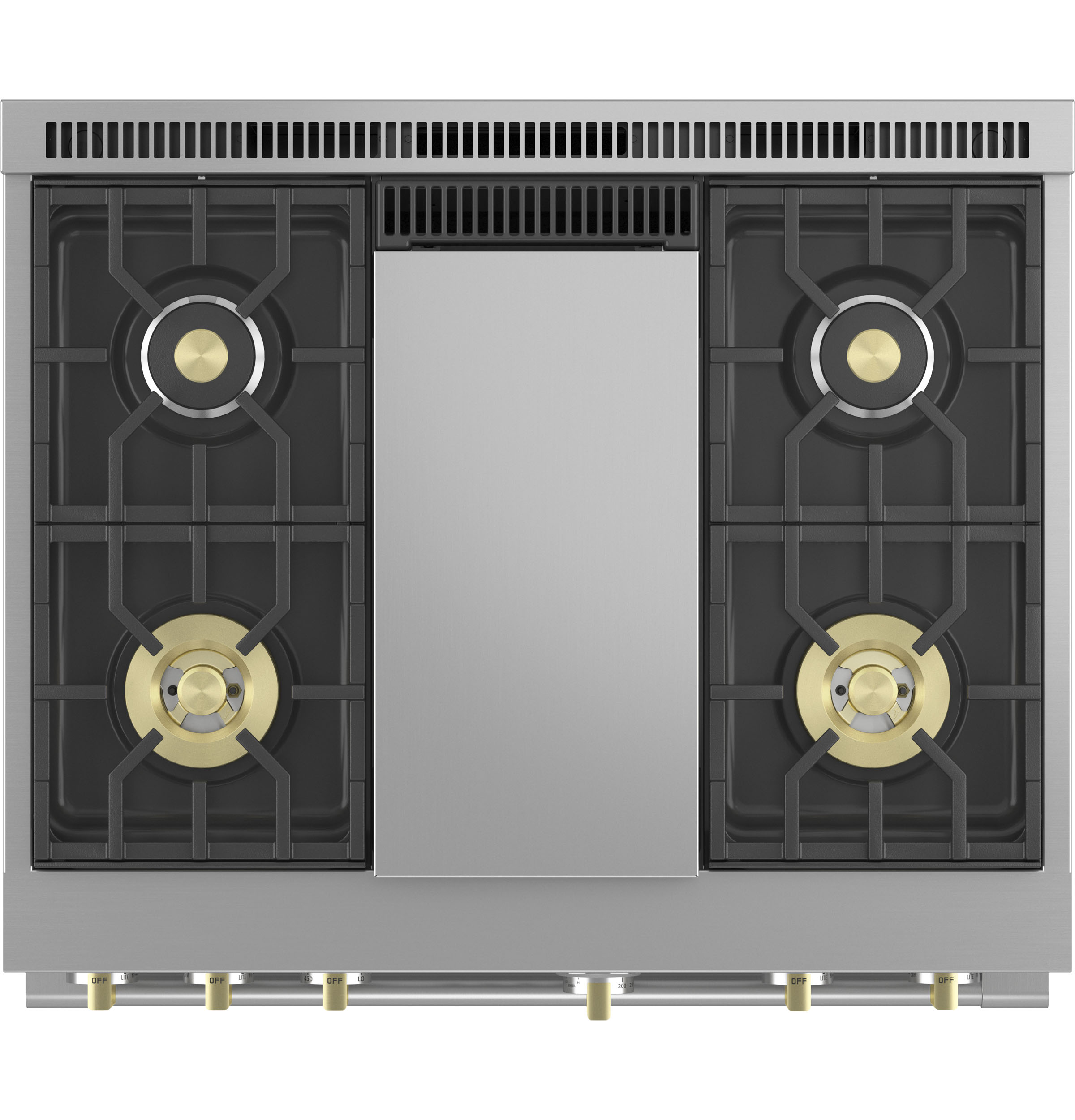 Monogram 36" All Gas Professional Range with 4 Burners and Griddle ZGP364NDTSS