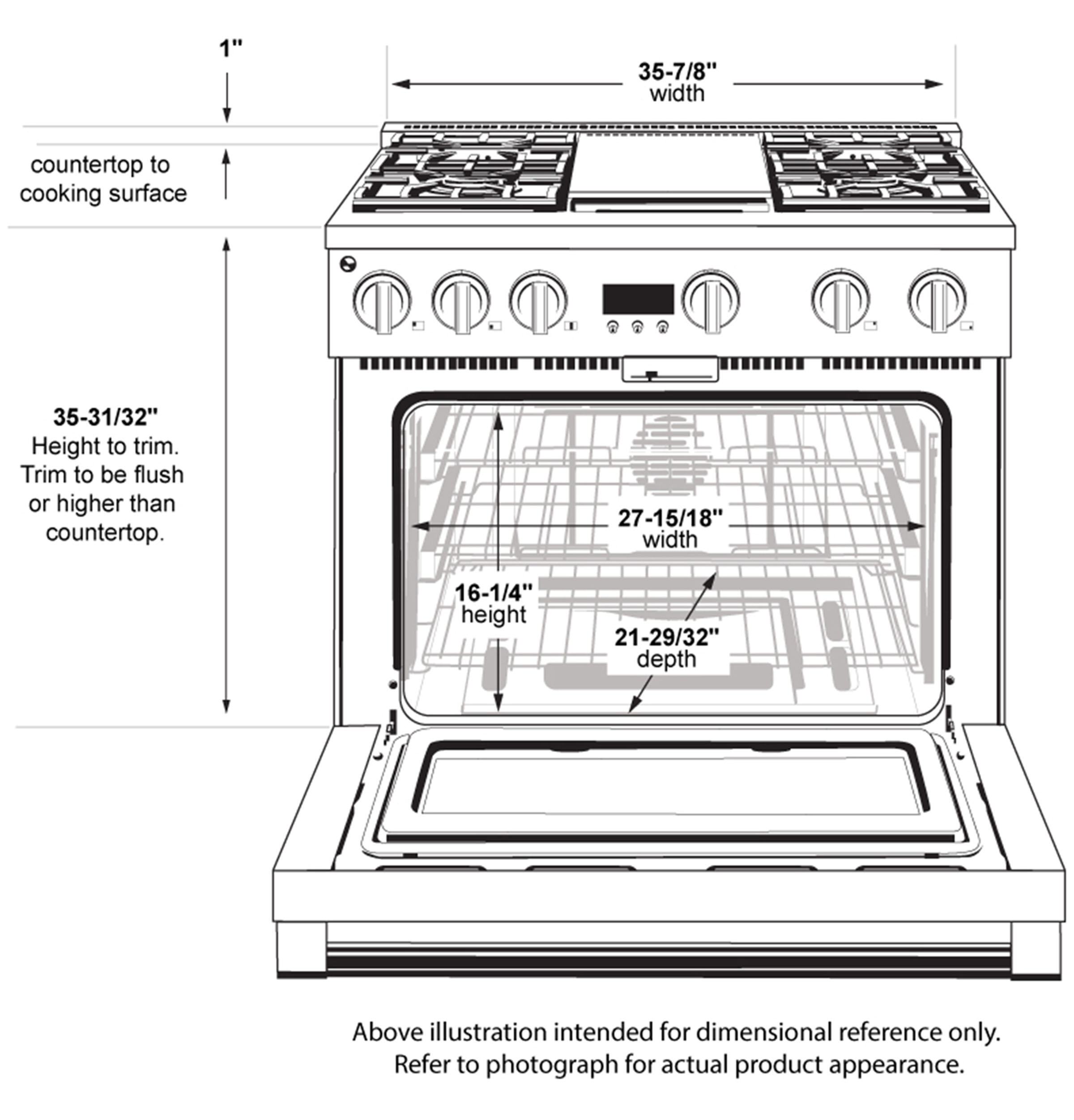 Monogram 36" All Gas Professional Range with 4 Burners and Griddle ZGP364NDTSS