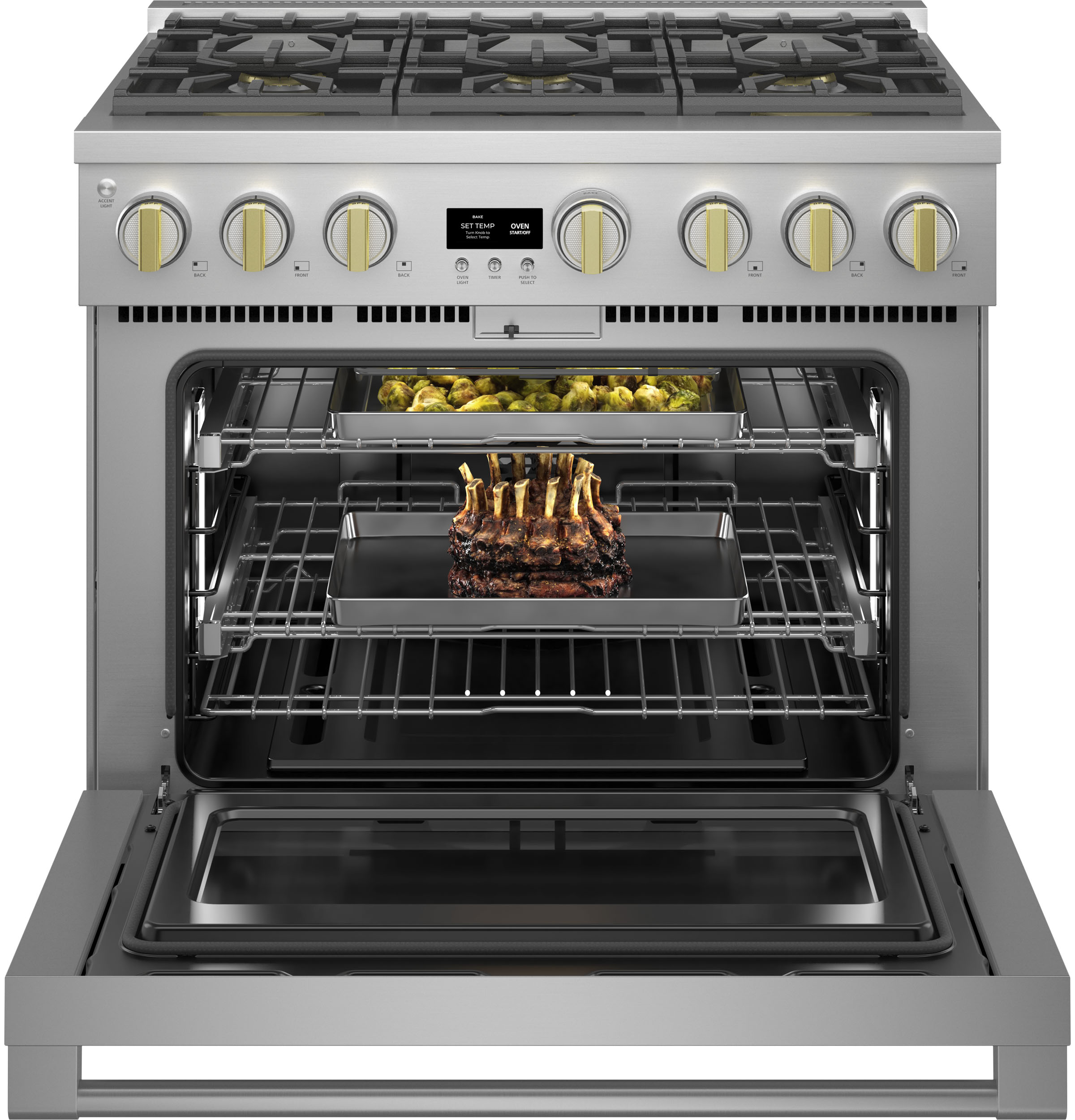Monogram 36" All Gas Professional Range with 6 Burners ZGP366NTSS