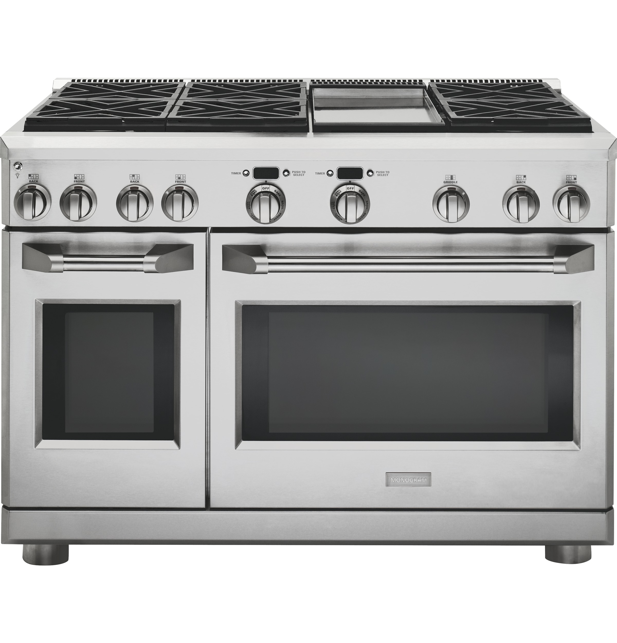 Monogram 48" All Gas Professional Range with 6 Burners and Griddle (Natural Gas) ZGP486NDRSS