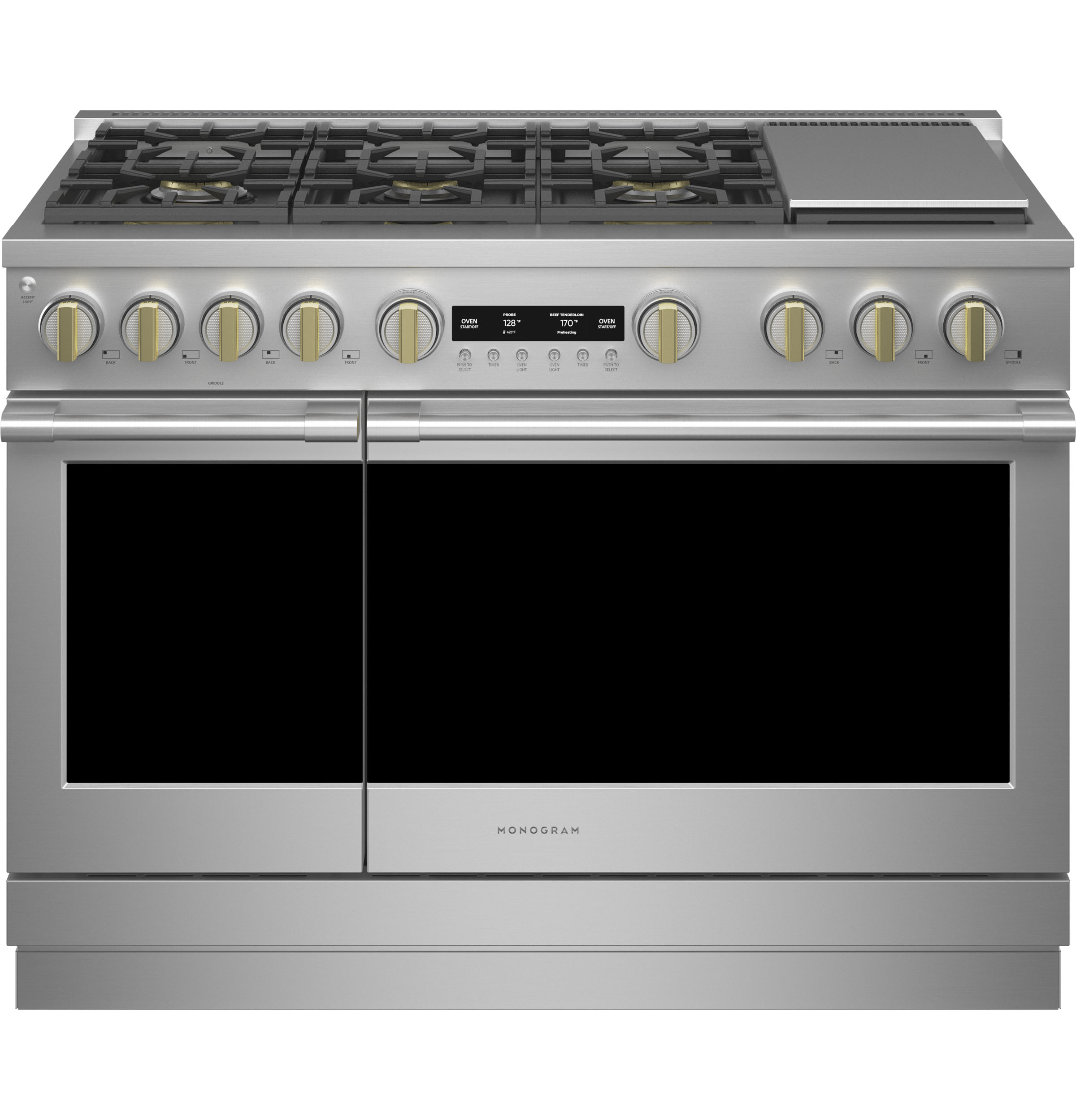 Monogram 48" All Gas Professional Range with 6 Burners and Griddle ZGP486NDTSS