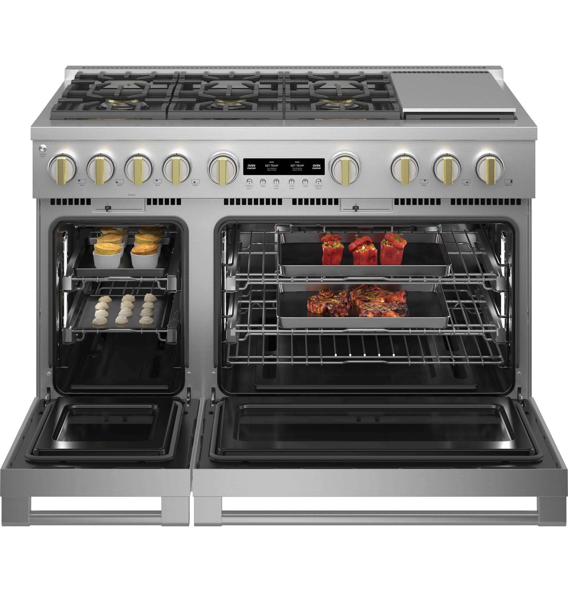 Monogram 48" All Gas Professional Range with 6 Burners and Griddle ZGP486NDTSS