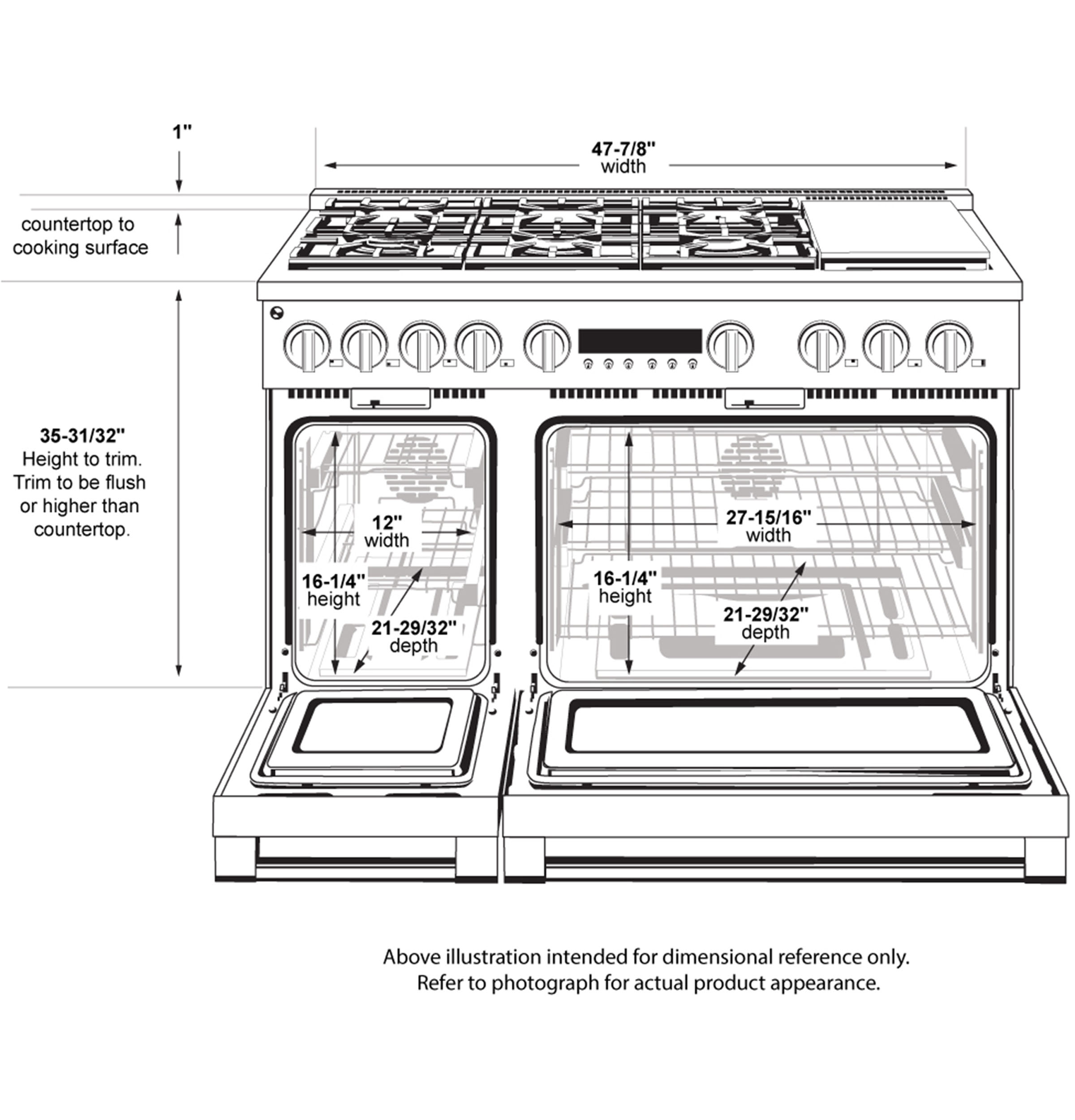 Monogram 48" All Gas Professional Range with 6 Burners and Griddle ZGP486NDTSS
