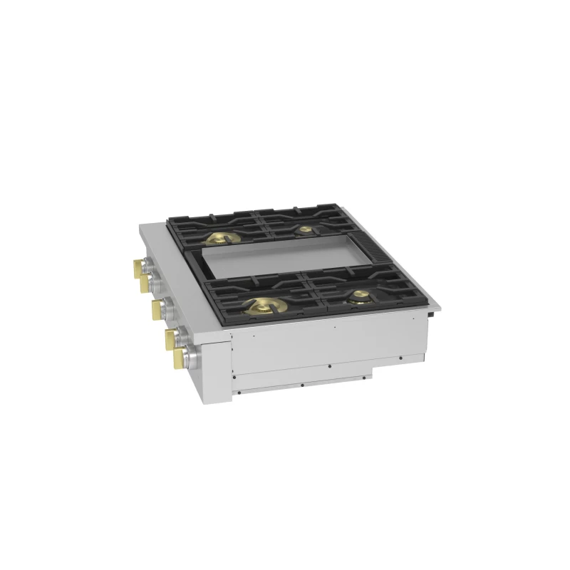 Monogram 36" Professional Gas Rangetop with 4 Burners and Griddle ZGU364NDTSS