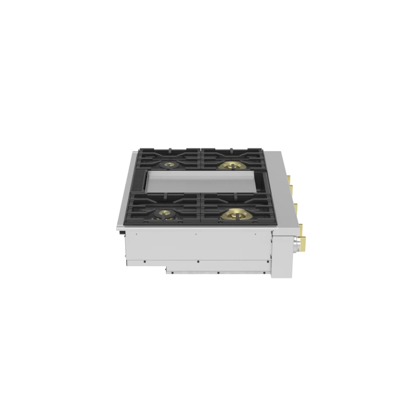 Monogram 36" Professional Gas Rangetop with 4 Burners and Griddle ZGU364NDTSS