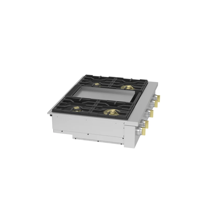 Monogram 36" Professional Gas Rangetop with 4 Burners and Griddle ZGU364NDTSS