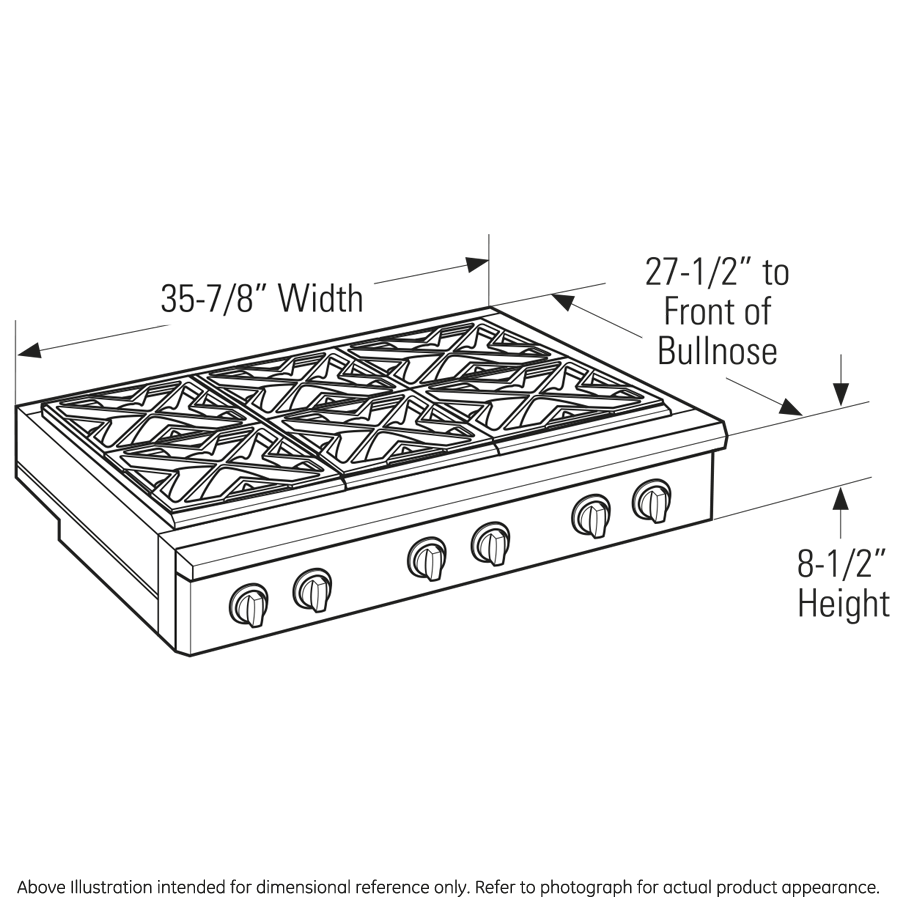Monogram 36" Professional Gas Rangetop with 6 Burners (Natural Gas) ZGU366NPSS