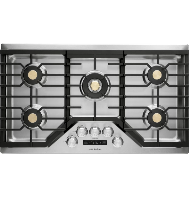 Monogram 36" Deep-Recessed Gas Cooktop ZGU36ESLSS