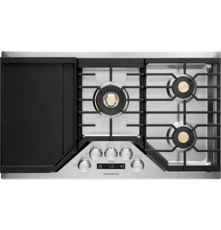 Monogram 36" Deep-Recessed Gas Cooktop ZGU36ESLSS