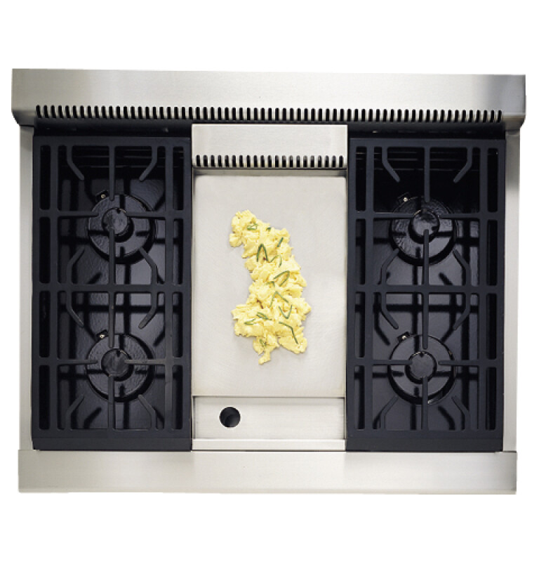 GE Monogram® 36" Professional Gas Cooktop with 4 Burners and Griddle (Natural Gas) ZGU36N4DDSS