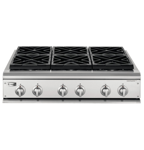 GE Monogram® 36" Professional Gas Cooktop with 6 Burners (Natural Gas) ZGU36N6HSS