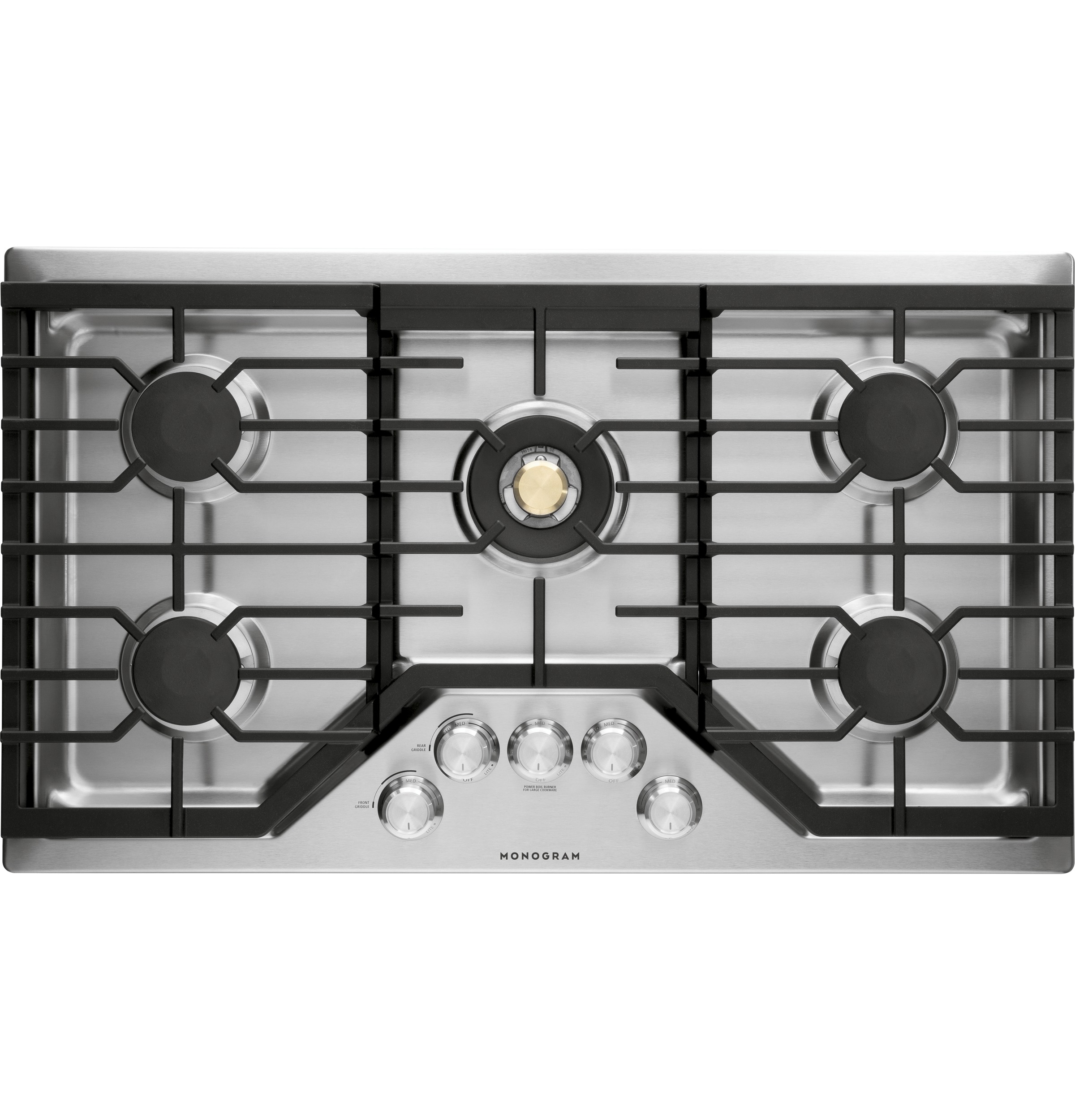 Monogram 36" Deep-Recessed Gas Cooktop ZGU36RSLSS
