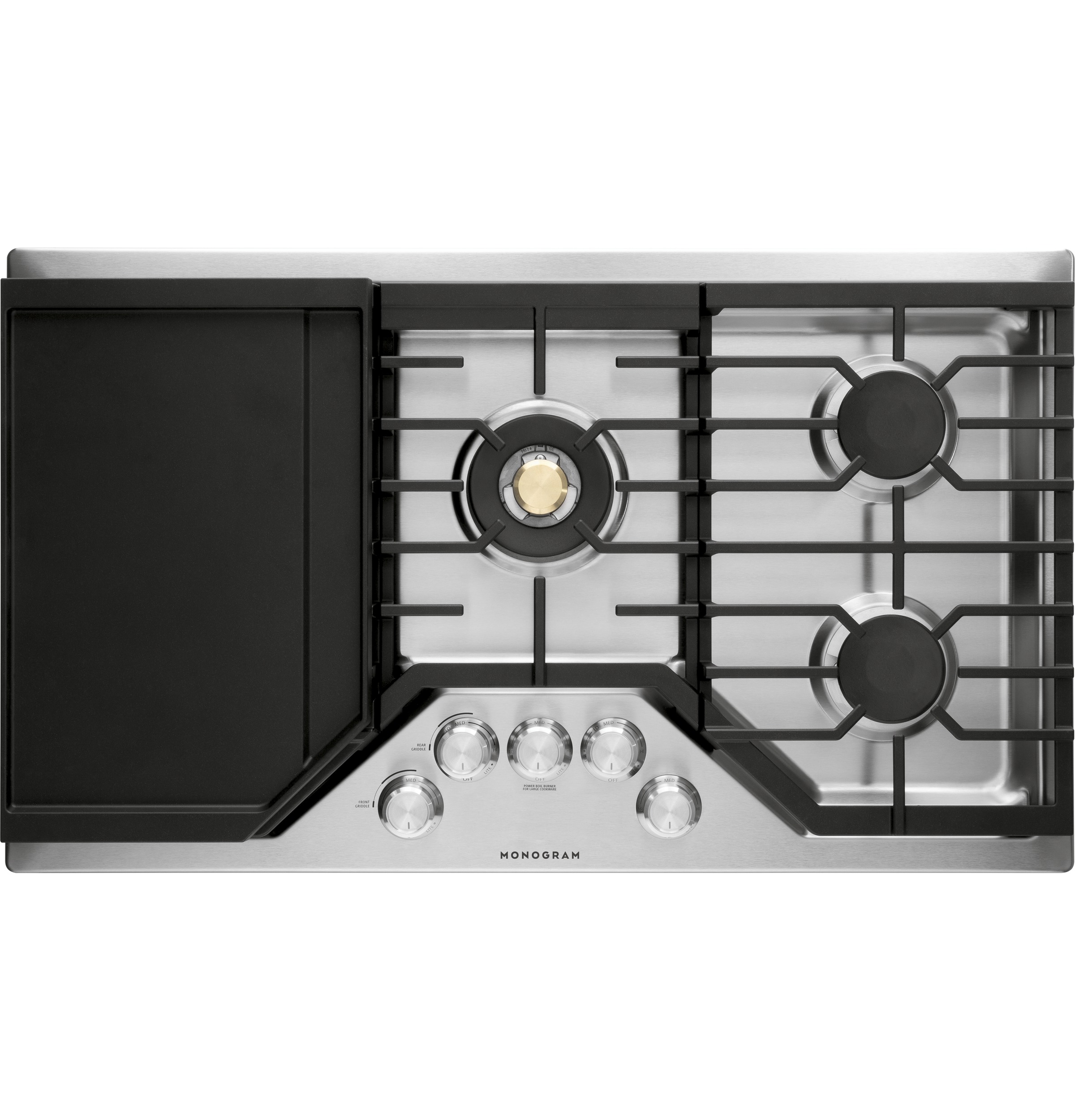 Monogram 36" Deep-Recessed Gas Cooktop ZGU36RSLSS