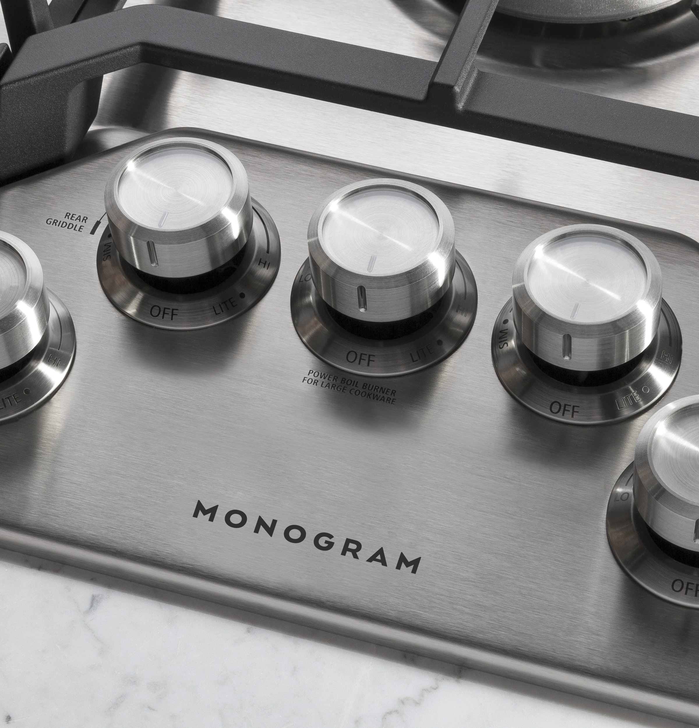 Monogram 36" Deep-Recessed Gas Cooktop ZGU36RSLSS