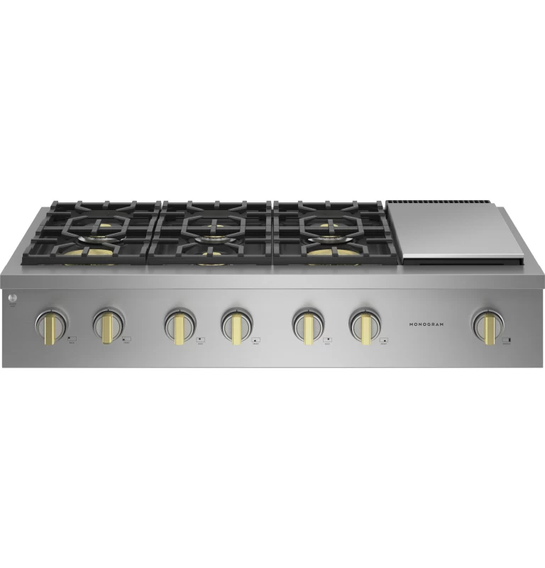 Monogram 48" Professional Gas Rangetop with 6 Burners and Griddle Stainless Steel ZGU486NDTSS Picture 1