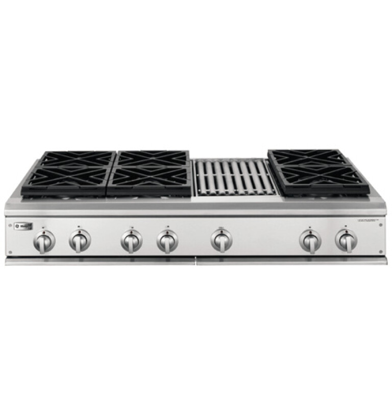 Monogram GE  48" Professional Gas Cooktop with 6 Burners and Grill (Natural Gas) Stainless Steel ZGU48N6RHSS Picture 1