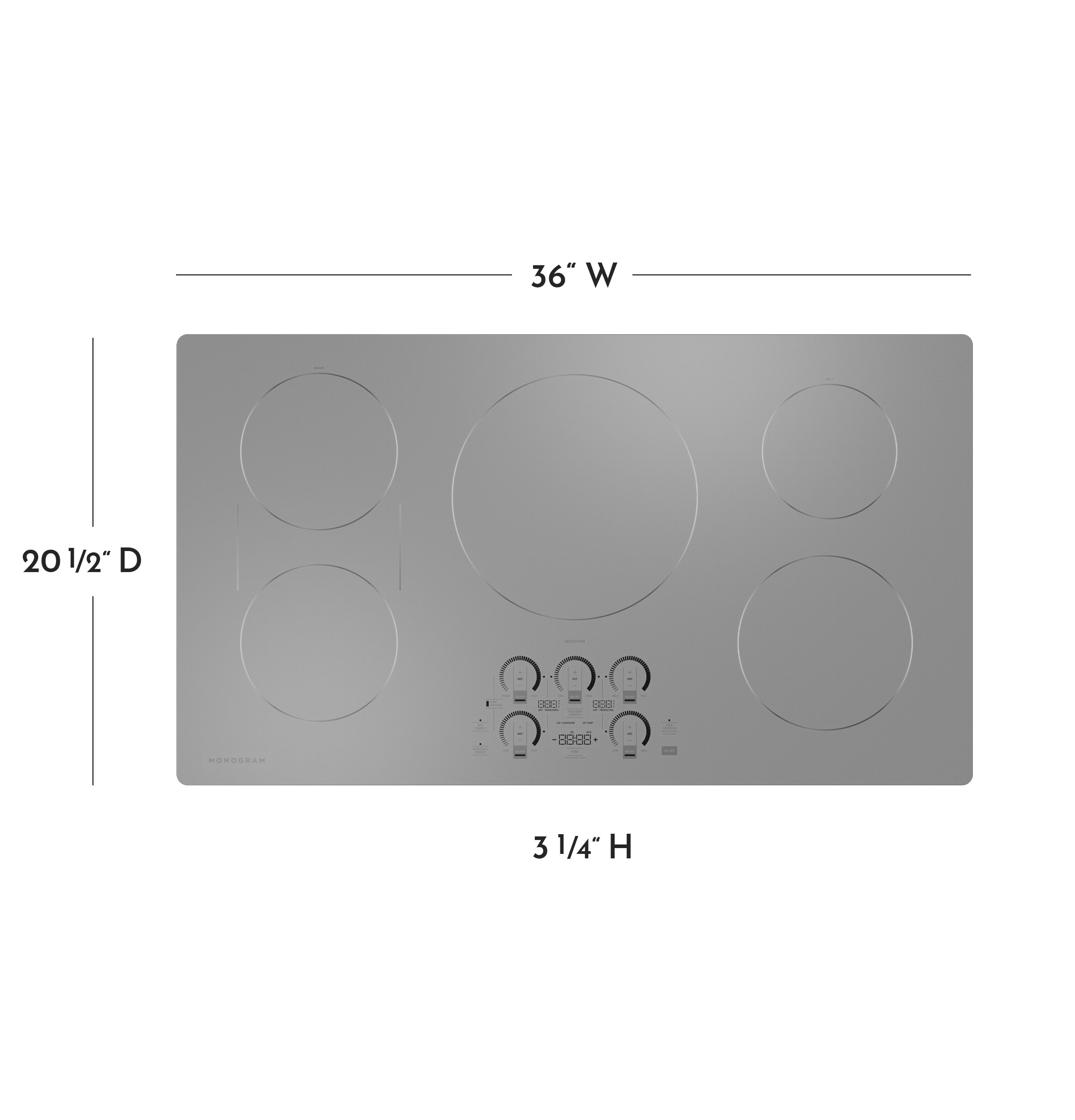 Monogram ENERGY STAR® 36" Induction Cooktop ZHU36RSTSS