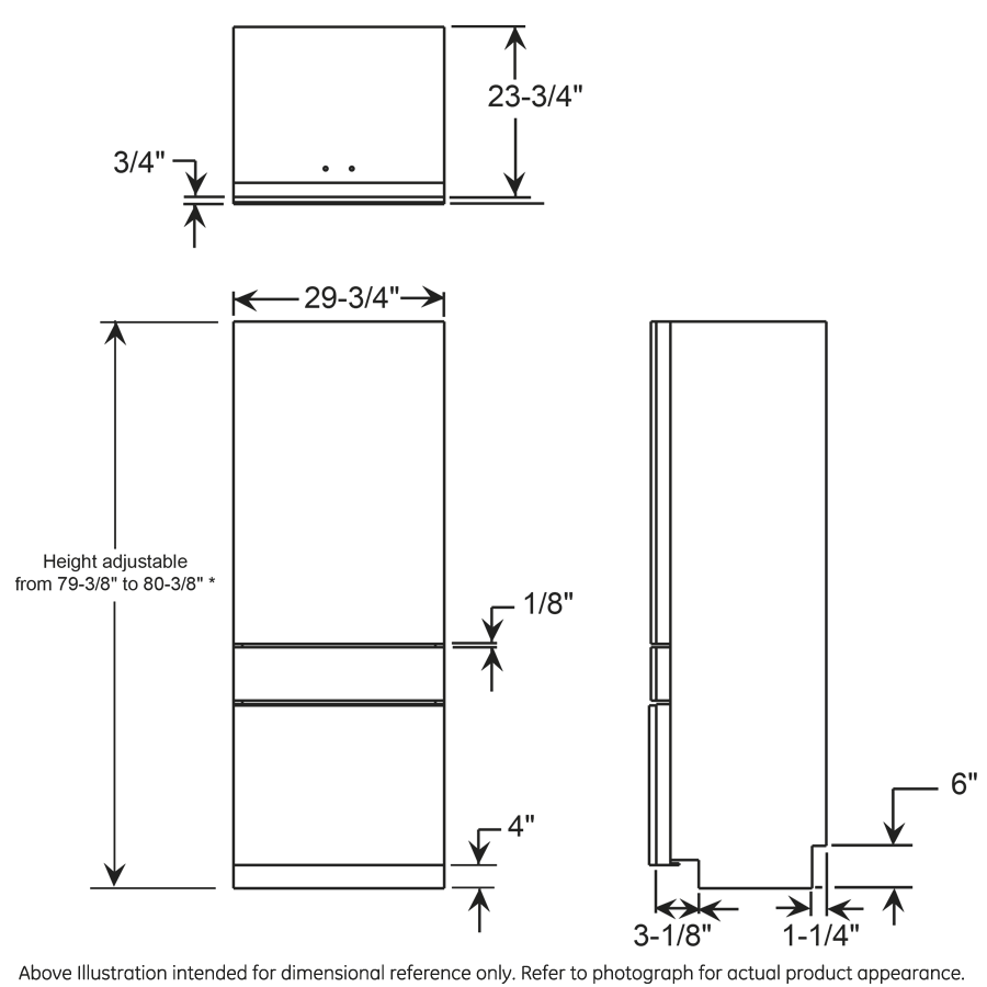 Monogram 30" Integrated Panel-Ready Refrigerator (for Single or Dual Installation) ZIC303NPPII
