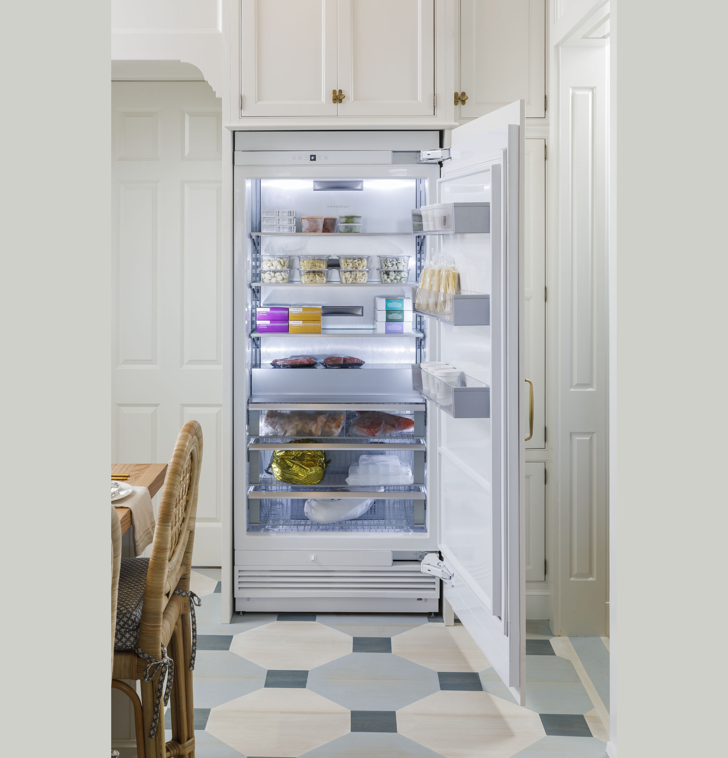 Monogram 36" Panel-Ready Integrated Column Freezer ZIF361NBRII
