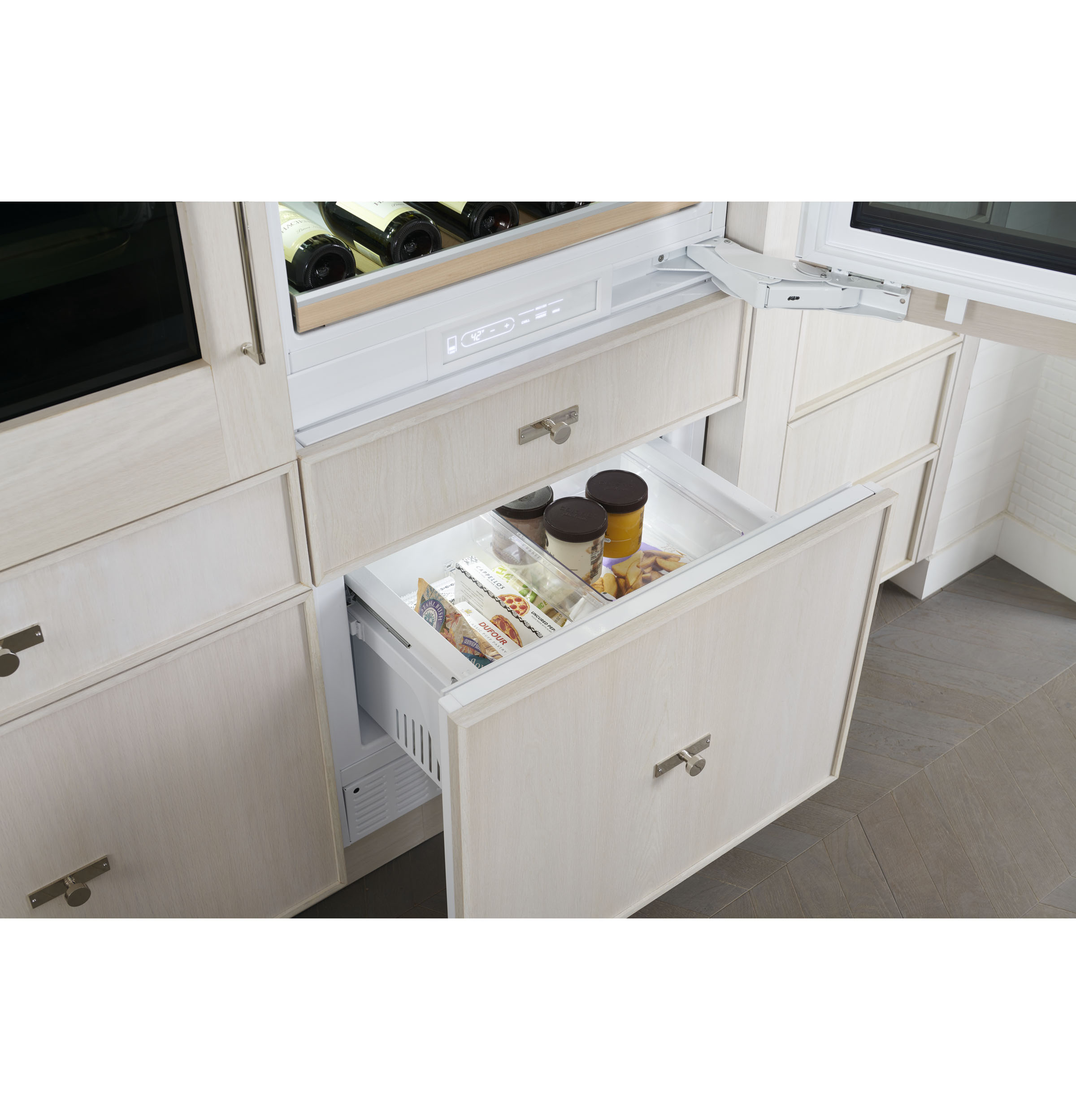 Monogram 30" Panel-Ready Integrated Glass-Door Refrigerator for Single or Dual Installation ZIK303NPPII