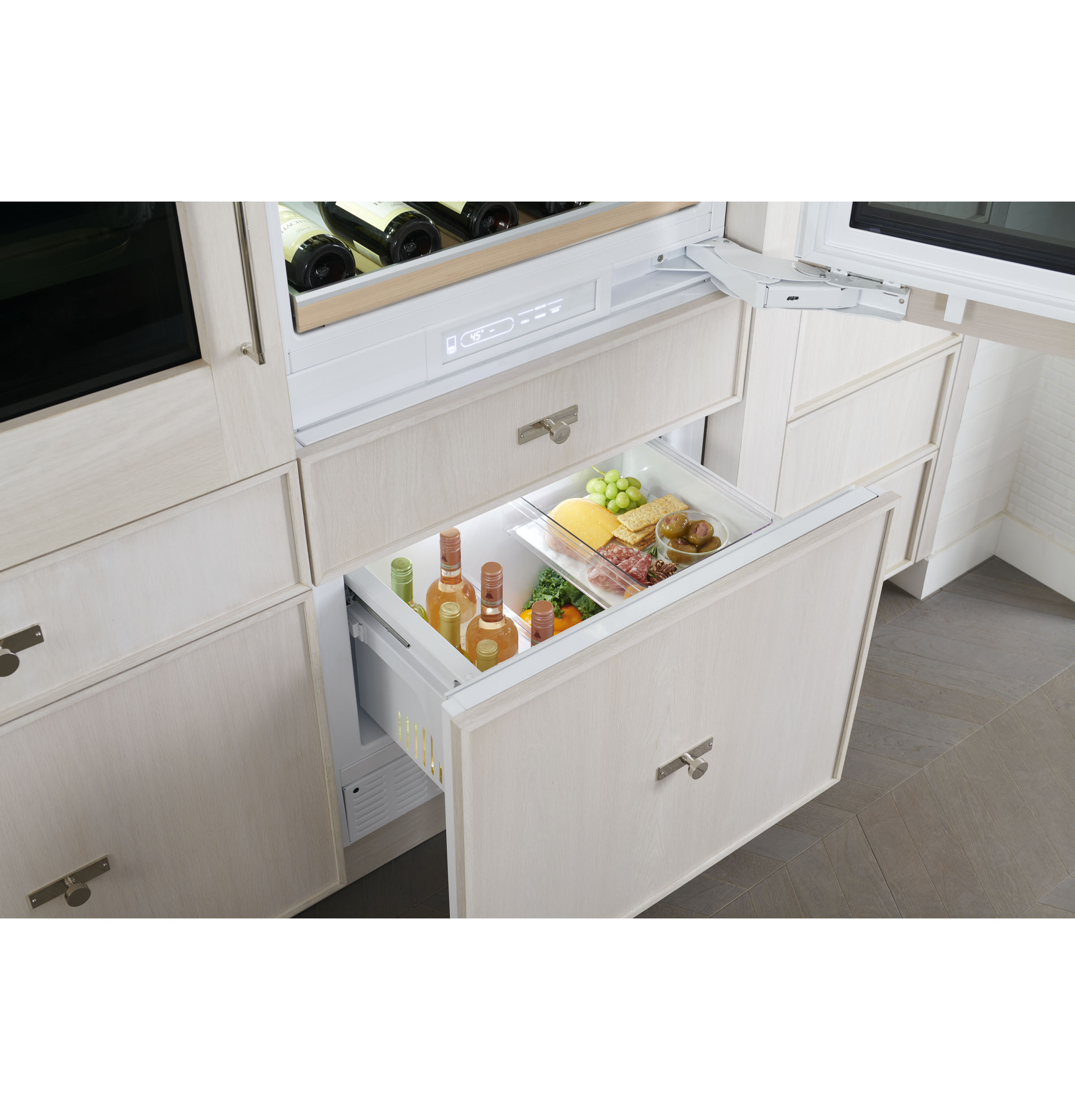 Monogram 30" Panel-Ready Integrated Glass-Door Refrigerator for Single or Dual Installation ZIK303NPPII