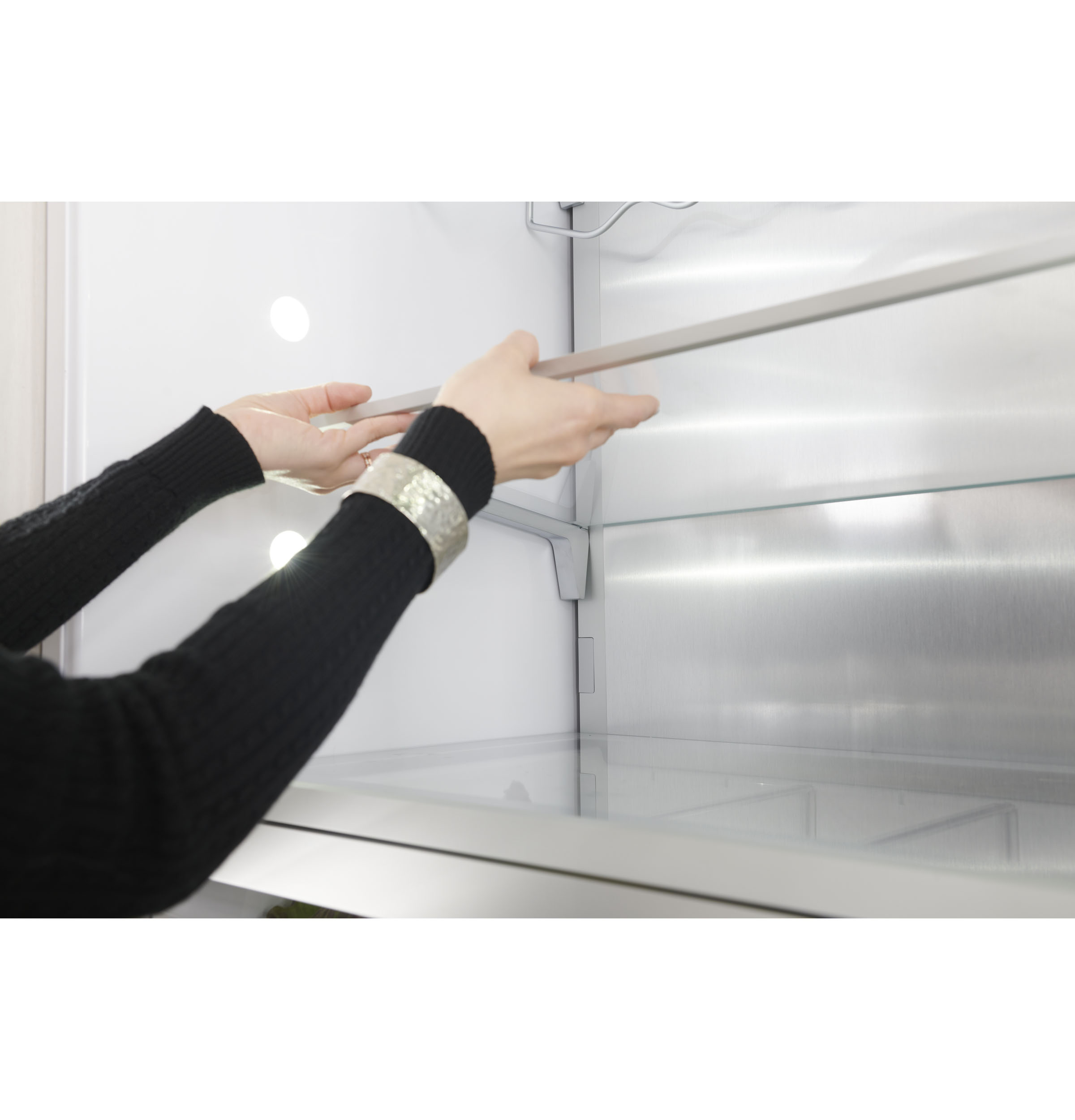 Monogram 30" Panel-Ready Integrated Glass-Door Refrigerator for Single or Dual Installation ZIK303NPPII