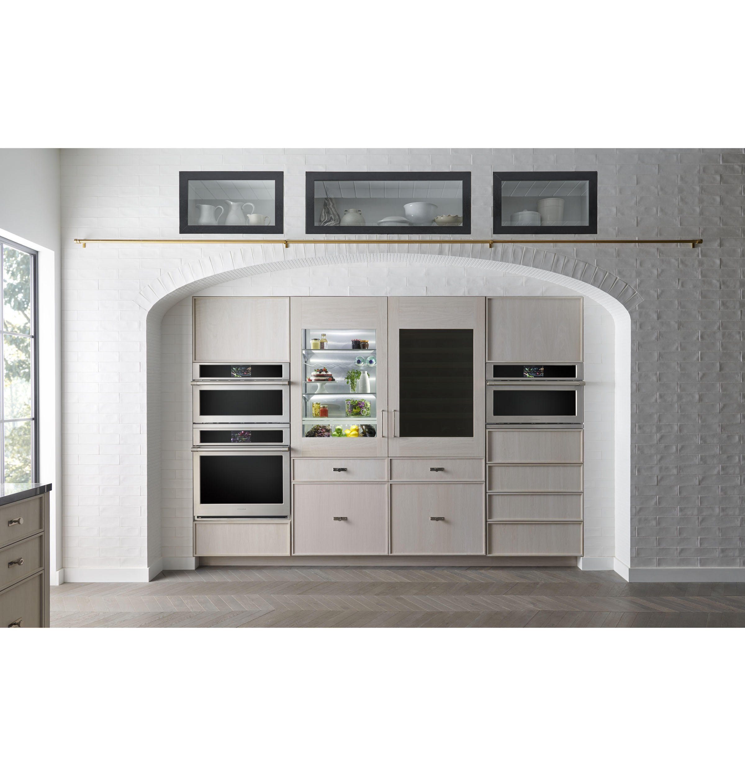 Monogram 30" Panel-Ready Integrated Glass-Door Refrigerator for Single or Dual Installation ZIK303NPPII