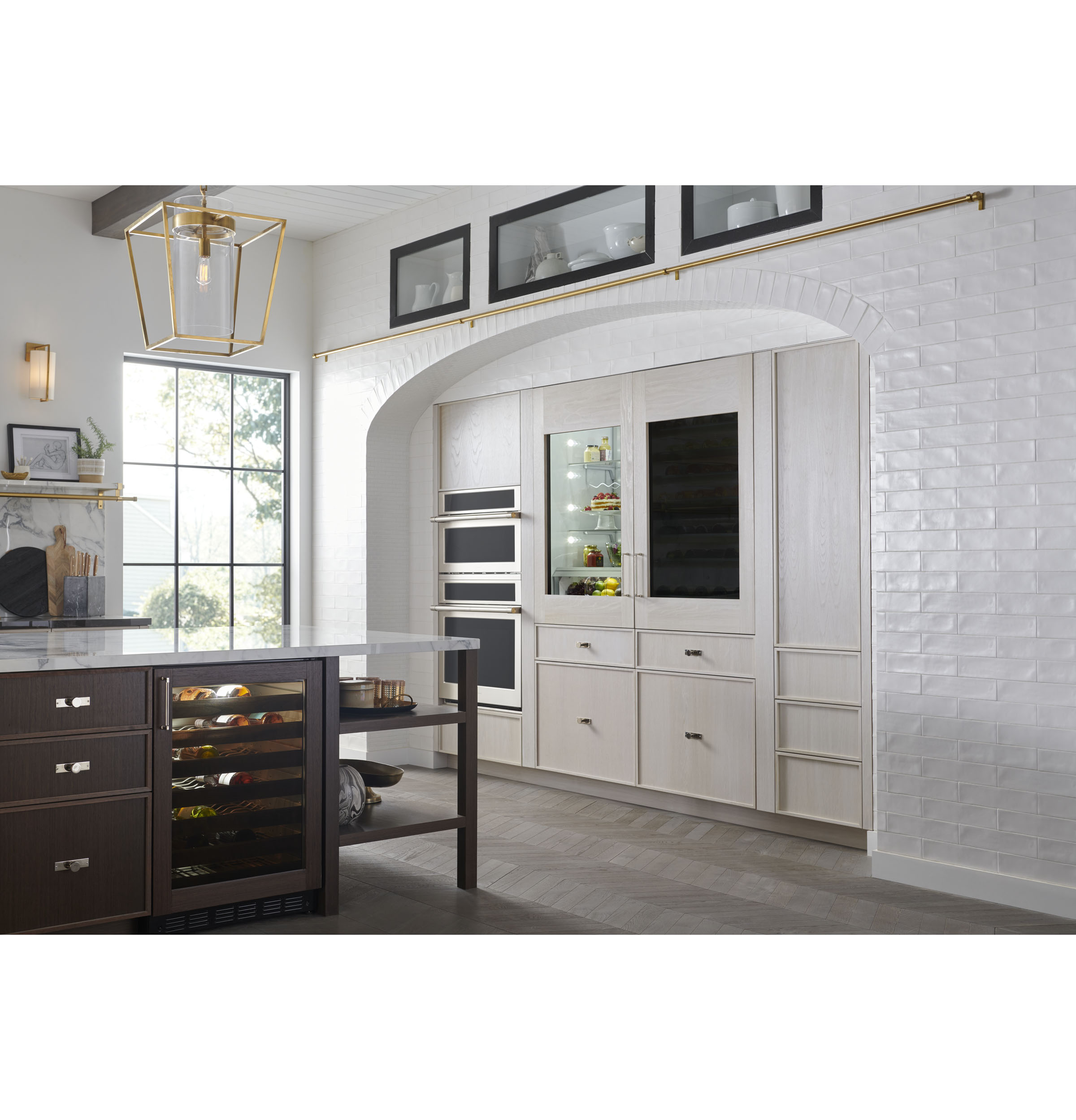 Monogram 30" Panel-Ready Integrated Glass-Door Refrigerator for Single or Dual Installation ZIK303NPPII